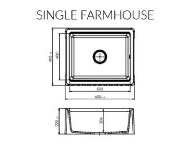 GRANMASTER TAPERED FARMHOUSE QUARTZ BELFAST WHITE SINGLE BOWL SINK (Reversible - Flat/Ribbed Front), GRA0081 *SPECIAL OFFER* GRANMASTER TAPERED FARMHOUSE QUARTZ BELFAST WHITE SINGLE BOWL SINK (Reversible - Flat/Ribbed Front), GRA0081 *SPECIAL OFFER*